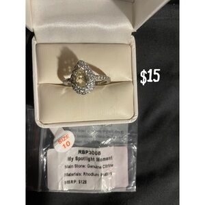 My Spotlight Moment Citrine Ring with Silver Band